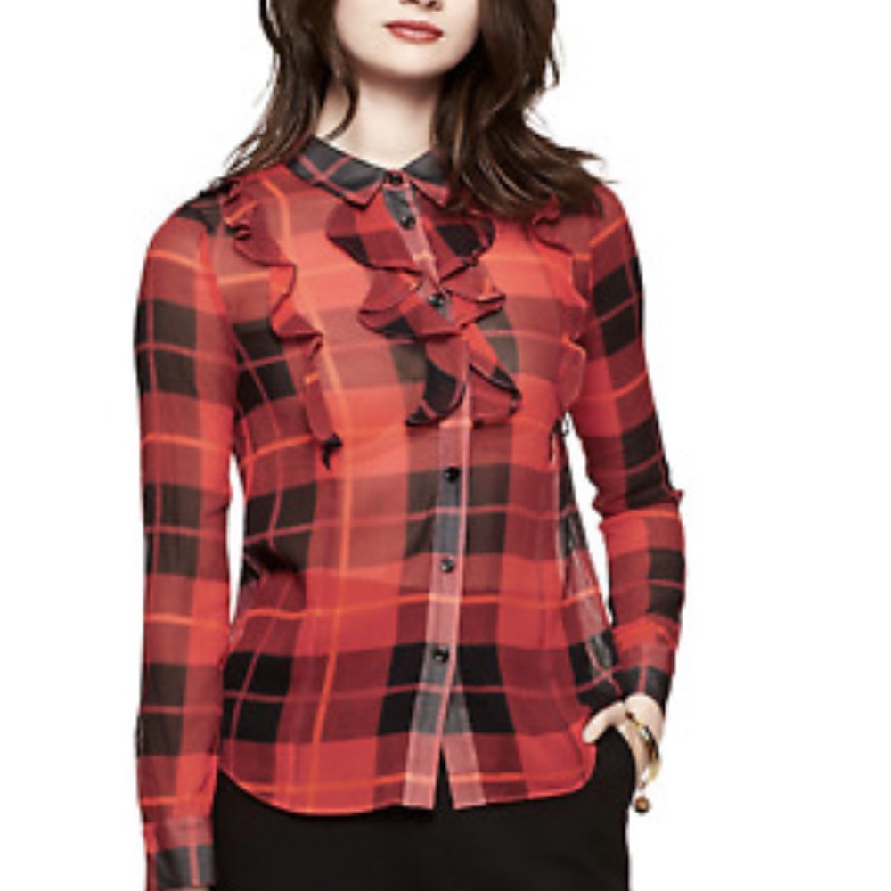 Kate Spade Woodland Plaid‎ Shirt